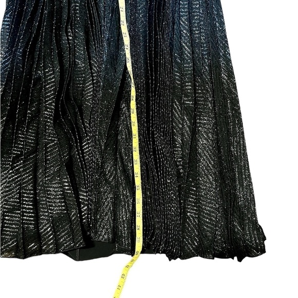 Nwt Maria Lucia Hohan Venus Strapless Metallic Plisse Midi Dress - Size 8 - Picture 11 of 16